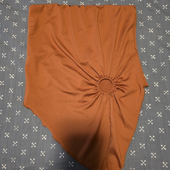 Rust Orange Ruched Top - Picture 2 of 9